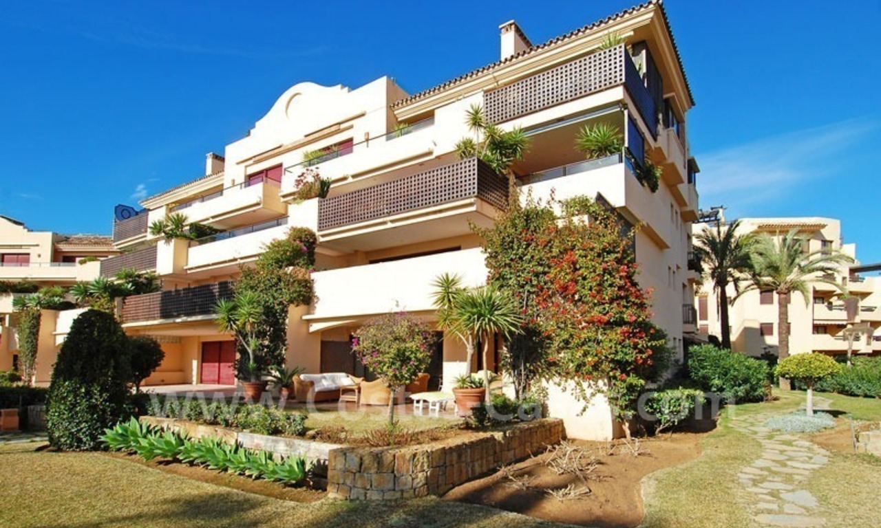 Beachfront luxury apartment for sale at the New Golden Mile between Puerto Banus - Marbella and the centre of Estepona 0