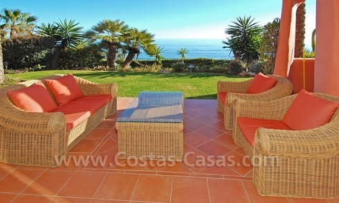 Luxury front line beach apartment for sale, first line beach complex, New Golden Mile, Marbella - Estepona 
