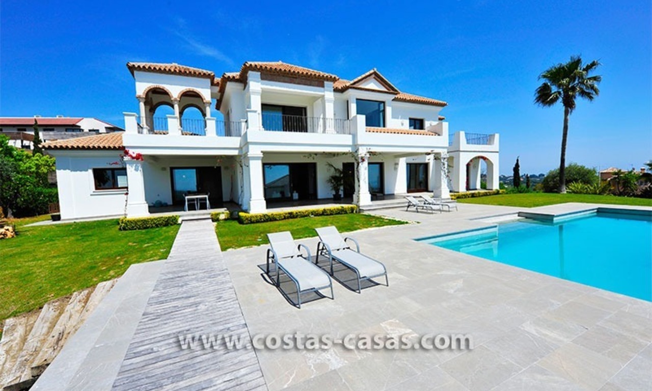 Contemporary Andalusian style luxury villa for sale at Golf Resort between Marbella and Estepona 2