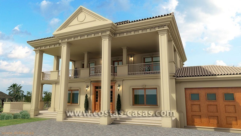 Exclusive newly built classical villa for sale on the Golden Mile in Marbella