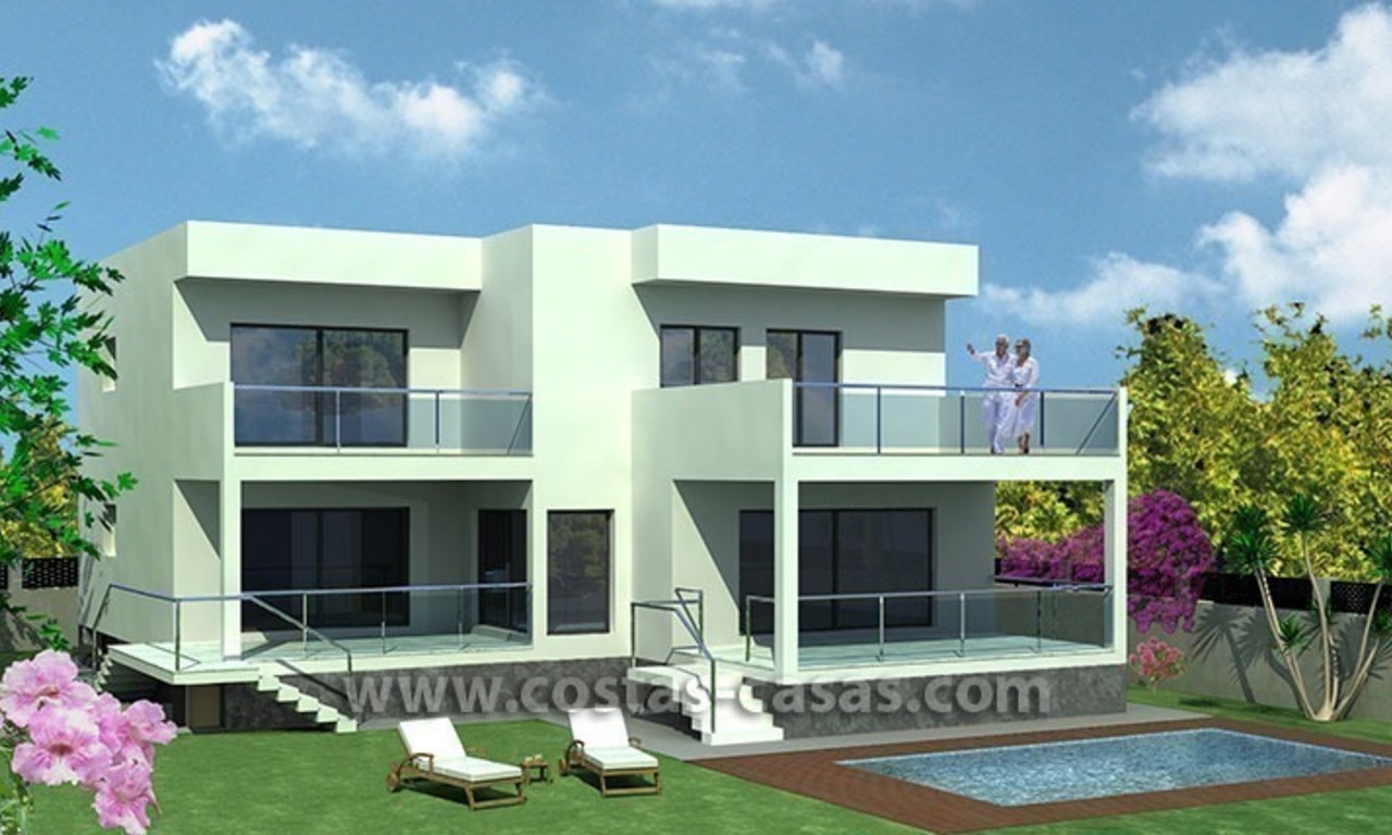 New Contemporary - style Frontline Beach Villas for Sale in Marbella 0