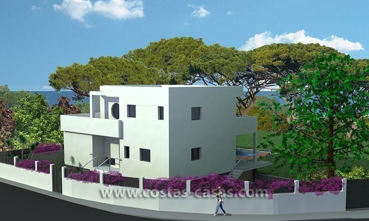 New Contemporary - style Frontline Beach Villas for Sale in Marbella 2