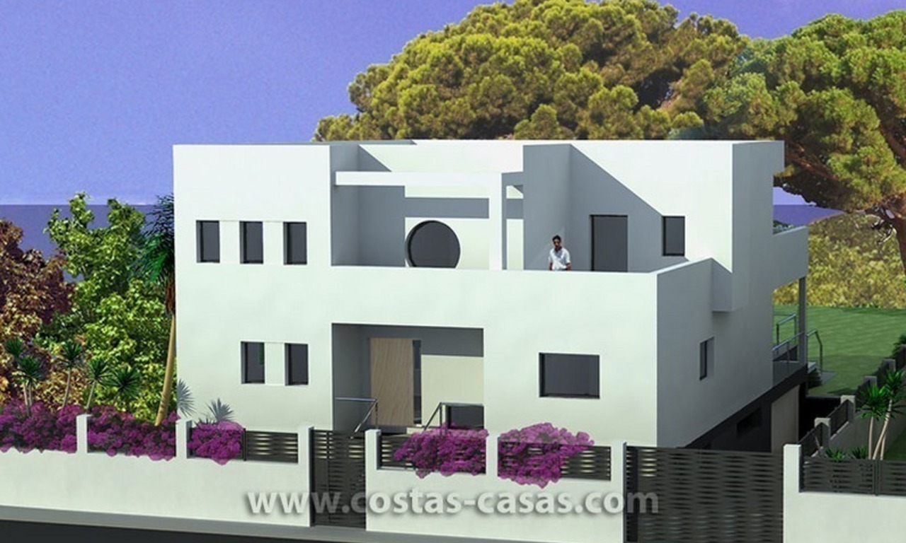 New Contemporary - style Frontline Beach Villas for Sale in Marbella 4