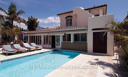 Beachside villa for sale on the Golden Mile near Puerto Banus 
