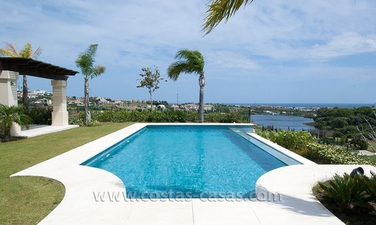 Modern andalusian style villa for sale, golf resort, New Golden Mile, between Marbella, Benahavis - Estepona 3