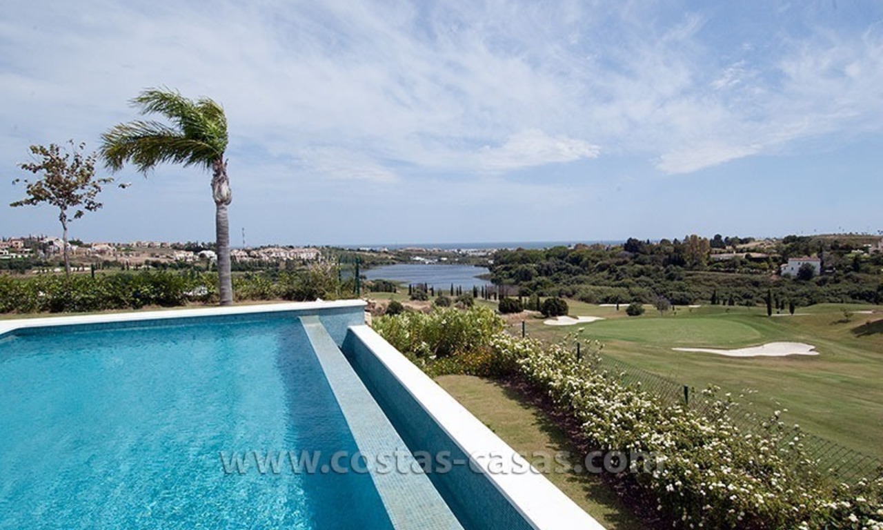 Modern andalusian style villa for sale, golf resort, New Golden Mile, between Marbella, Benahavis - Estepona 4