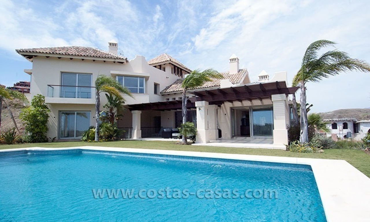 Modern andalusian style villa for sale, golf resort, New Golden Mile, between Marbella, Benahavis - Estepona 1