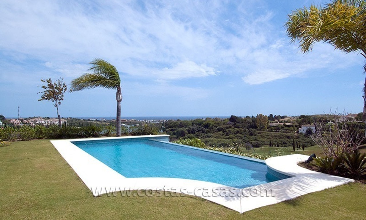 Modern andalusian style villa for sale, golf resort, New Golden Mile, between Marbella, Benahavis - Estepona 2