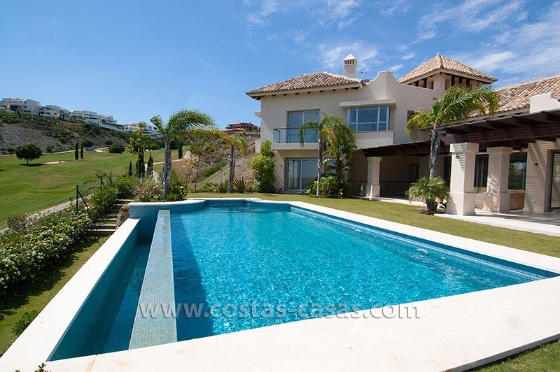 Modern andalusian style villa for sale, golf resort, New Golden Mile, between Marbella, Benahavis - Estepona