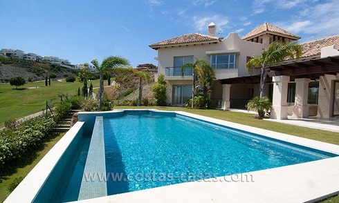 Modern andalusian style villa for sale, golf resort, New Golden Mile, between Marbella, Benahavis - Estepona 