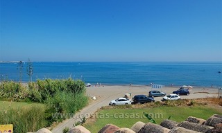 Frontline beach townhouse for sale in a first line beach complex in Estepona 0