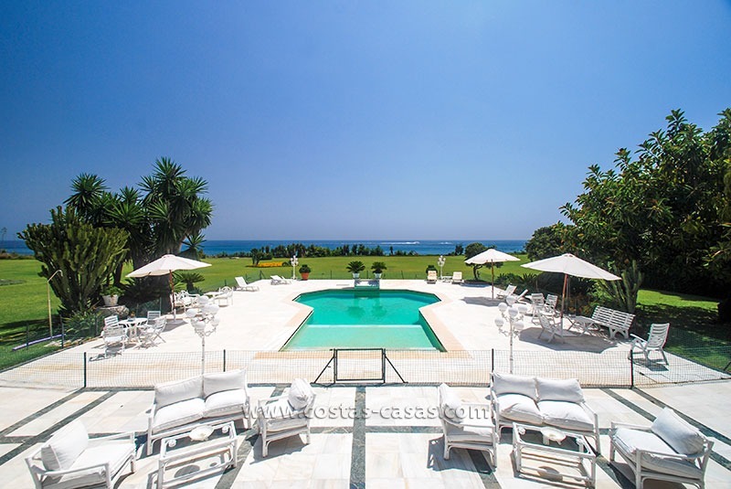First line beach villa for sale in Marbella