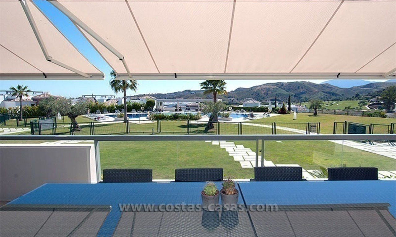For Sale in the Marbella – Benahavís Area: Contemporary, Luxury Golf Apartment 0
