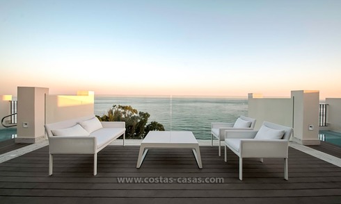 Resale: Exclusive Beachfront Modern Penthouse, New Golden Mile, Marbella – Estepona 