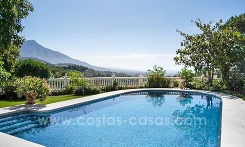 For Sale in El Madroñal - Benahavis - Marbella: A charming 4 bedroom villa in the exclusive gated community with excellent sea views 
