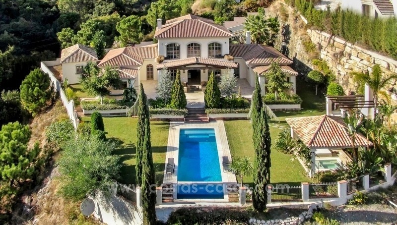 Contemporary villa for sale with classical architectural references, El Madroñal, Benahavis - Marbella