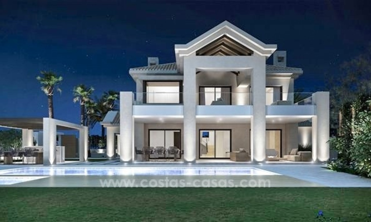 Contemporary style villa for sale in Marbella Club on the Golden Mile 0