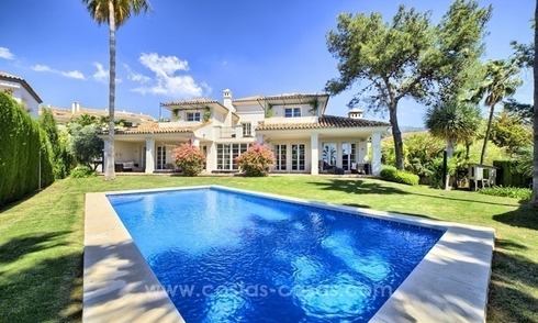 Renovated villa for sale in prestigious gated community Altos Reales on the Golden Mile in Marbella 