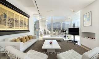 For Sale in Nueva Andalucia, Marbella: Designer Villa with panoramic golf, mountain and sea views 5