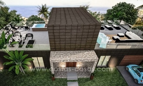 New modern villas for sale on the Costa del Sol, between Estepona and Casares 