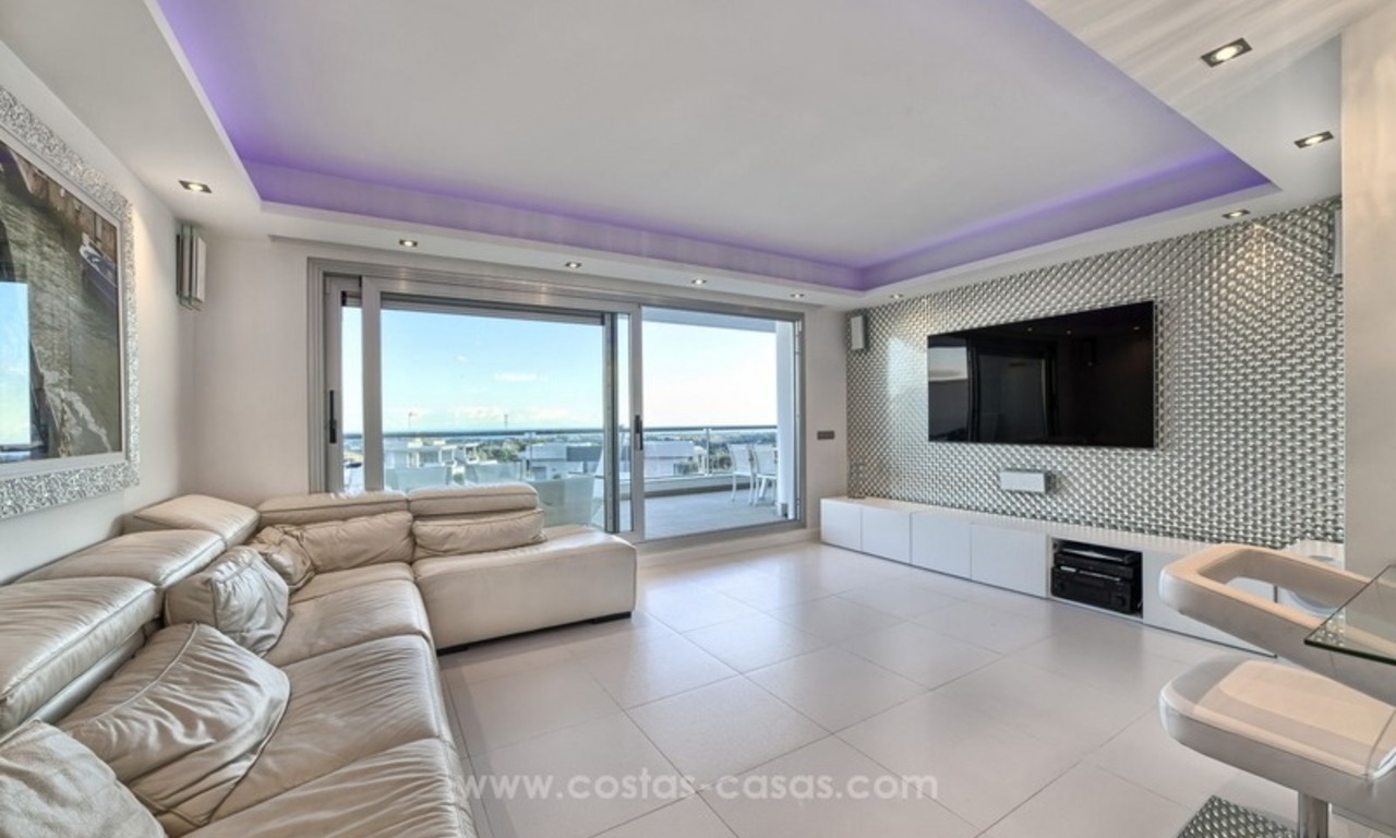 Ready to move in modern apartment for sale in Marbella - Benahavis with sea view 0