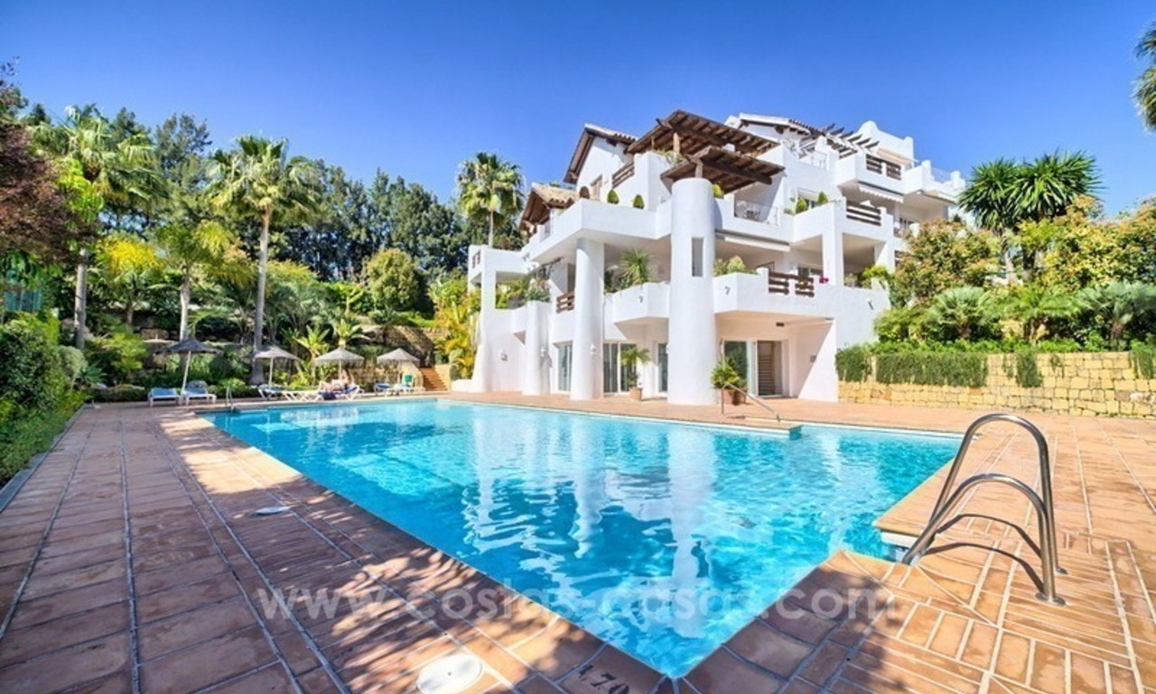 Apartment in a frontline beach complex for sale on the New Golden Mile, Estepona 0