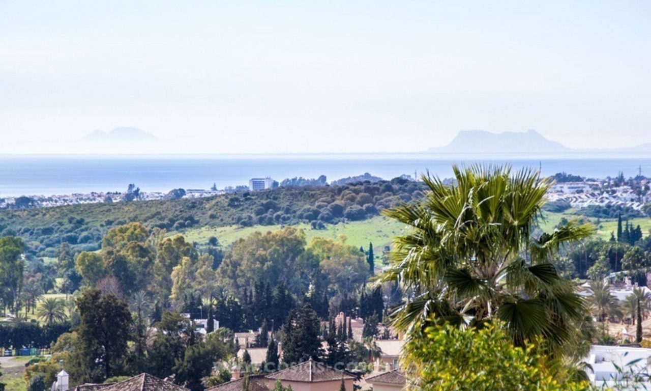 Front line golf, modern style villa for sale in Marbella - Benahavis with spectacular views to the sea, golf and mountains 8
