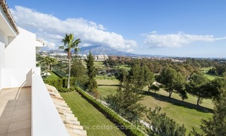 Front line golf, modern style villa for sale in Marbella - Benahavis with spectacular views to the sea, golf and mountains 38