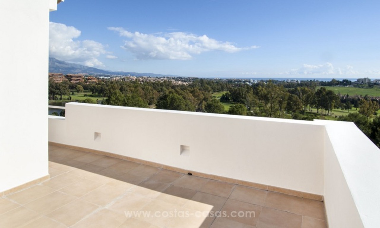 Front line golf, modern style villa for sale in Marbella - Benahavis with spectacular views to the sea, golf and mountains 40