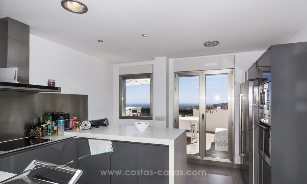 Panoramic sea view modern penthouse apartment for sale in Benahavis, Marbella 19986
