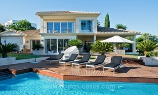 Contemporary refurbished frontline golf villa for sale in Nueva Andalucía, Marbella 2