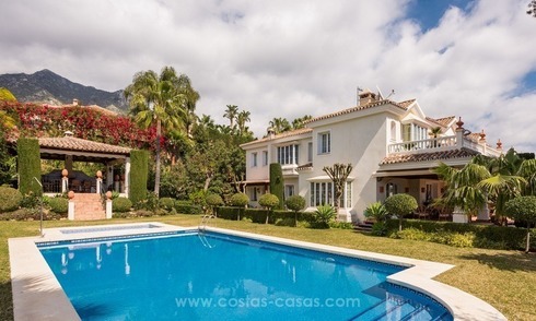 Elegant luxurious traditional style villa for sale in Sierra Blanca, the Golden Mile, Marbella 
