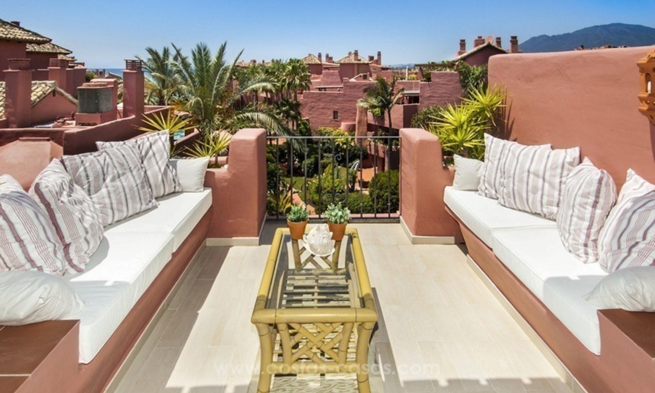 Luxury beachfront penthouse apartment for sale on the New Golden Mile between Marbella and Estepona 3