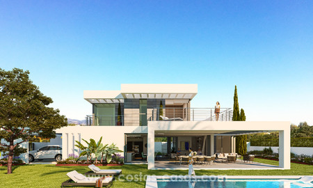 Key-ready contemporary villa with sea views and near the beach for sale between Marbella and Estepona 17600