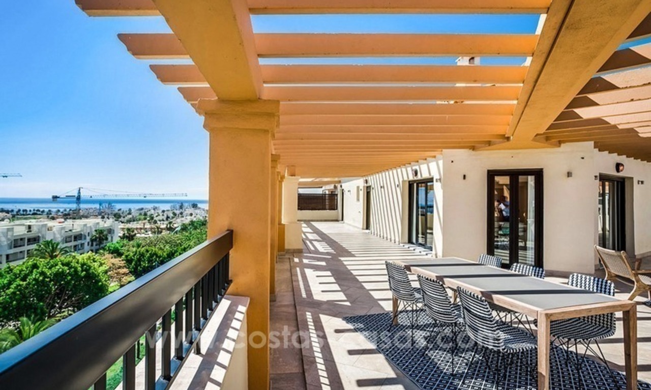 Large corner penthouse for sale with sea and mountain views in the heart of San Pedro, Marbella 0