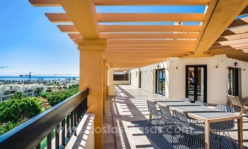 Large corner penthouse for sale with sea and mountain views in the heart of San Pedro, Marbella 
