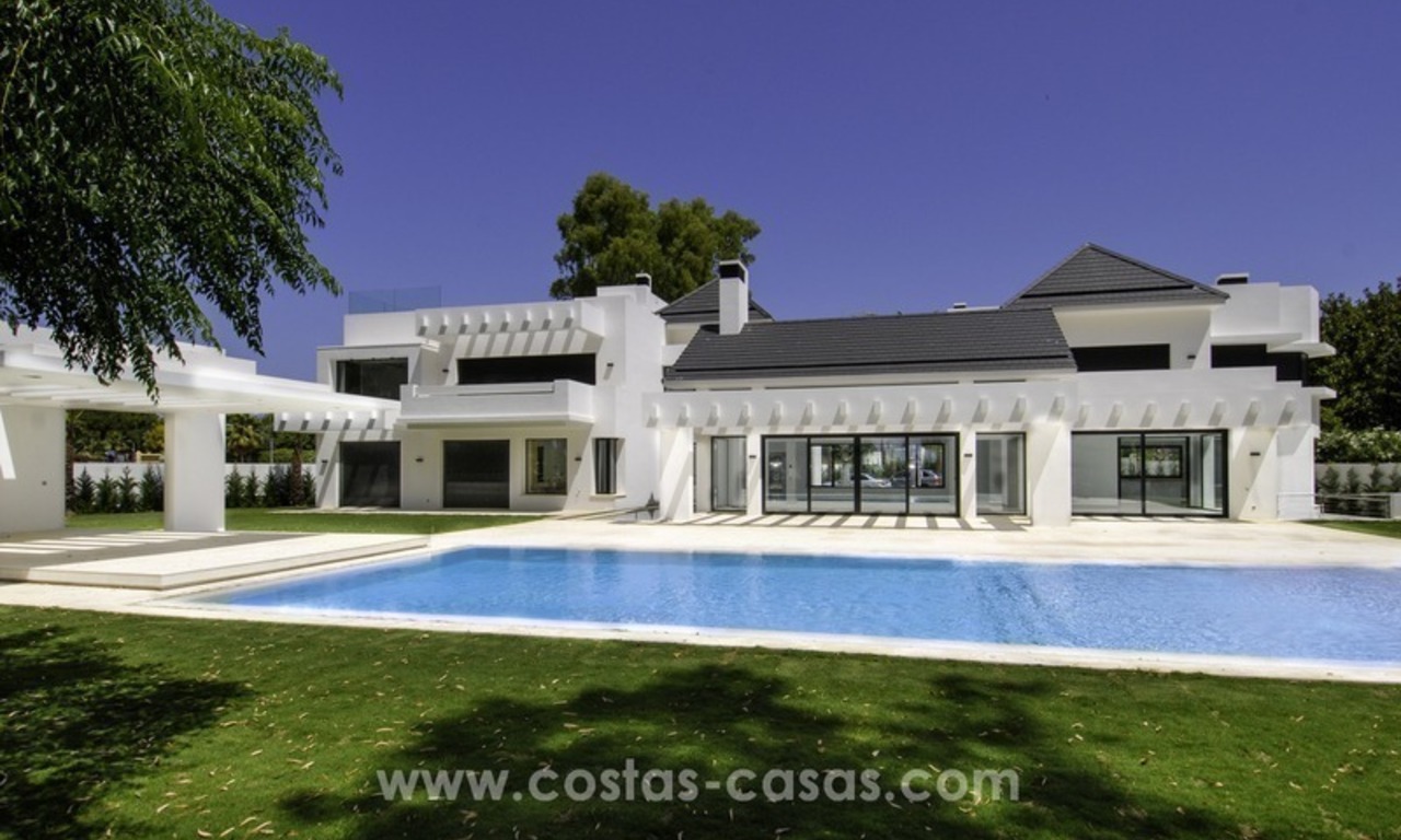 New modern beach villa for sale in Marbella 0