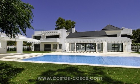 New modern beach villa for sale in Marbella 