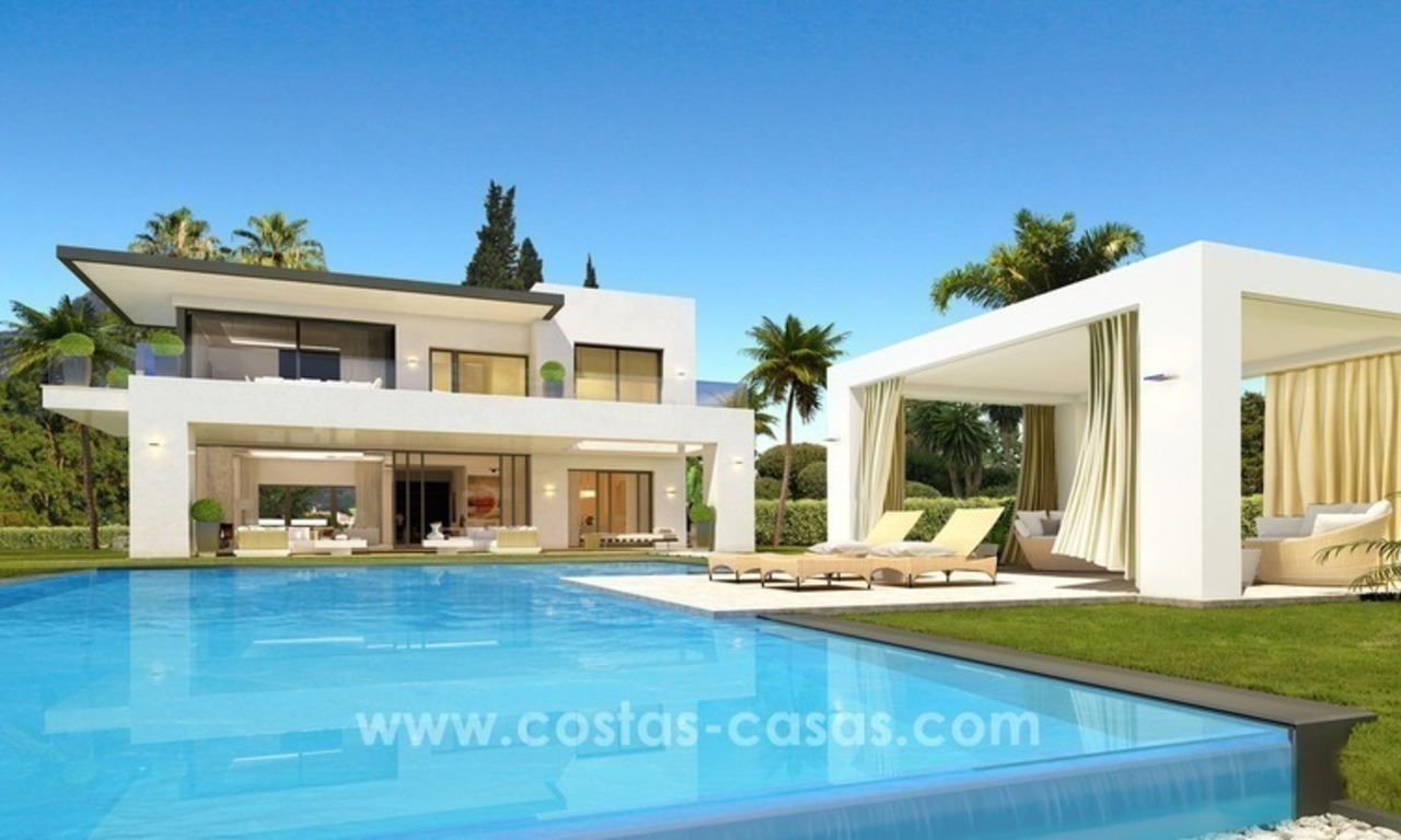 Brand New luxury contemporary Villas for sale on the Golden Mile, Marbella 1