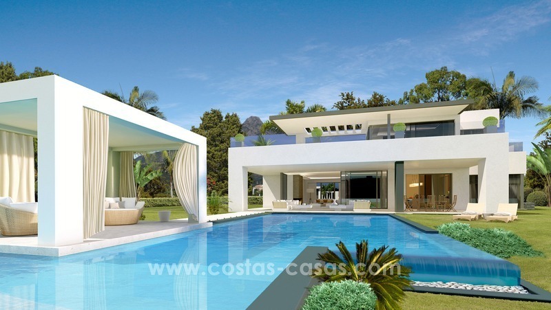 Contemporary luxury Villas for sale on the Golden Mile, Marbella