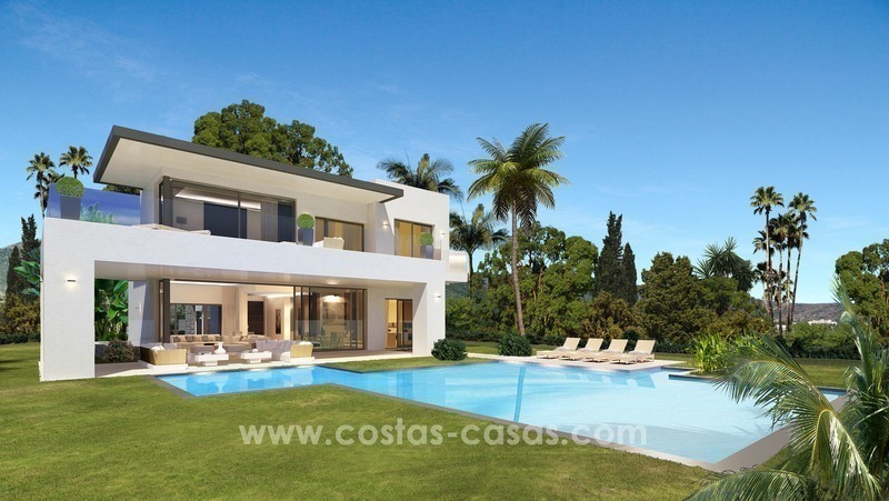 Modern new luxury Villas for sale on the Golden Mile, Marbella