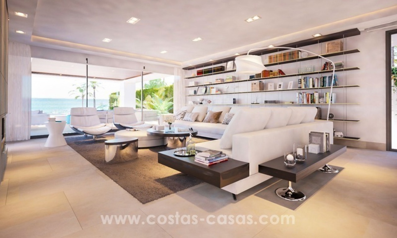 Front Line Beach Newly Constructed Contemporary Villa for sale on the New Golden Mile, Marbella - Estepona 16