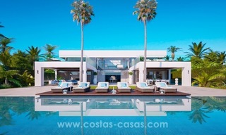 Front Line Beach Newly Constructed Contemporary Villa for sale on the New Golden Mile, Marbella - Estepona 0