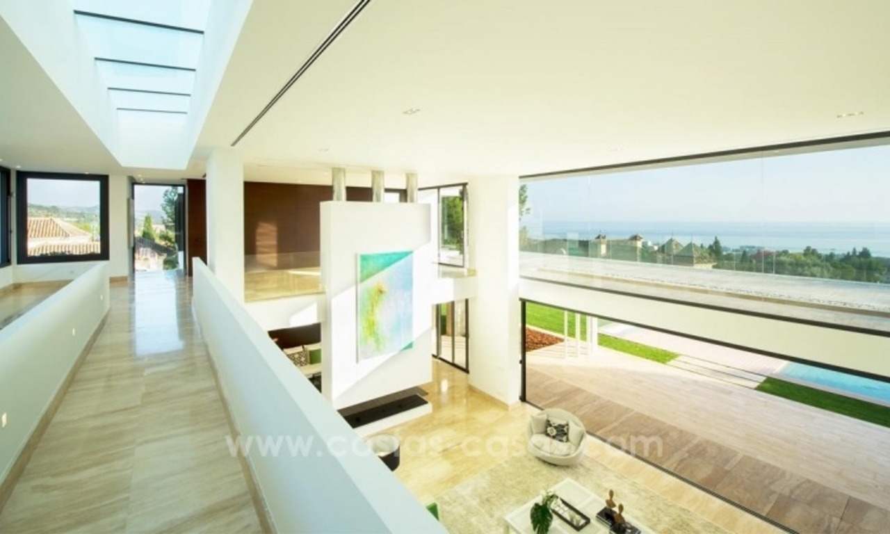Modern newly built contemporary villa for sale on the Golden Mile, Sierra Blanca, Marbella 12