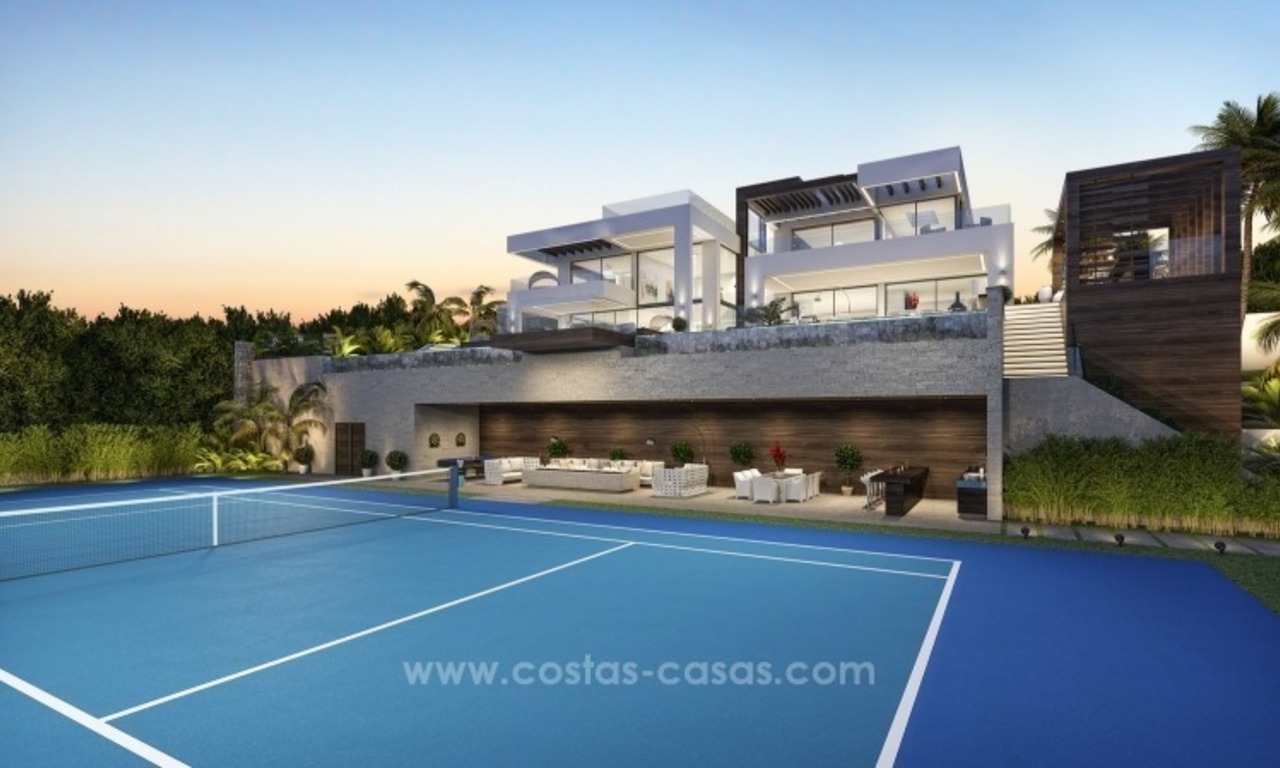 Contemporary villa with tennis court for sale in the heart of the Golf Valley, Nueva Andalucía, Marbella 5