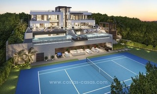 Contemporary villa with tennis court for sale in the heart of the Golf Valley, Nueva Andalucía, Marbella 0