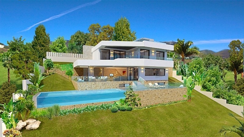 Bargain modern new villa with sea views for sale in Benahavis - Marbella