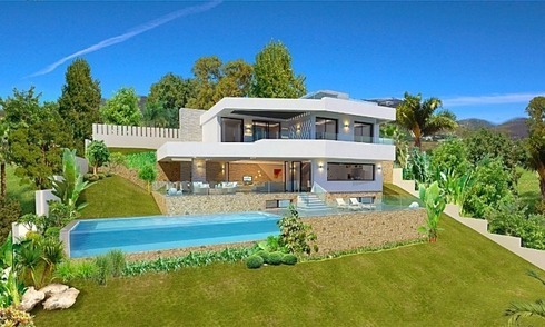 Bargain modern new villa with sea views for sale in Benahavis - Marbella 