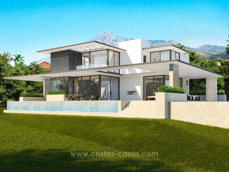 2 Brand new modern villas for sale on the Golden Mile, Marbella