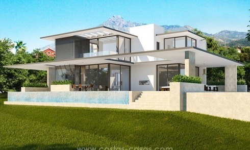 2 Brand new modern villas for sale on the Golden Mile, Marbella 